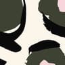 white,dark green